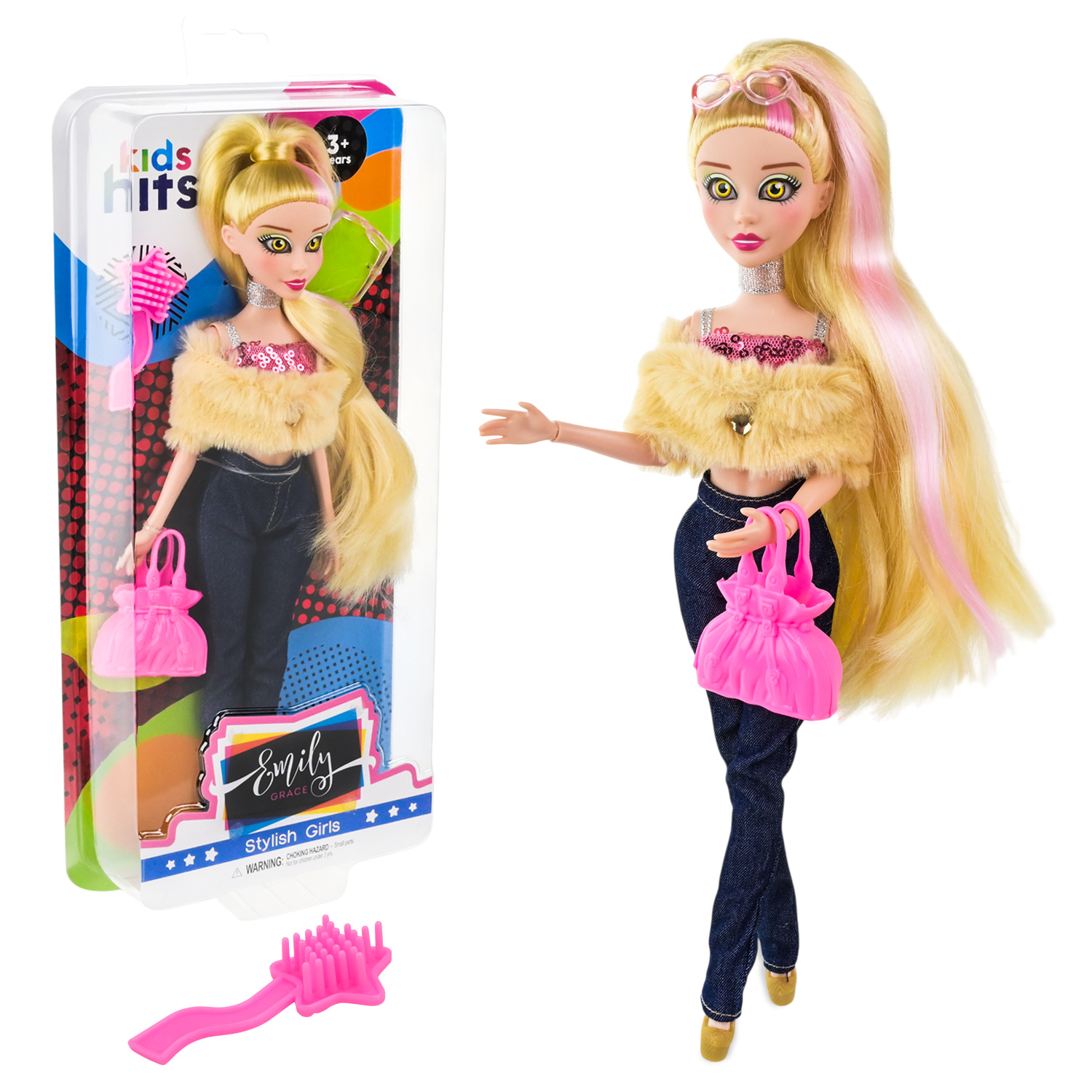 Лялька Emily Grace арт. KH24/009 (12шт) в стильному вбранні, аксес, короб.16,4*37,5*5,2 см