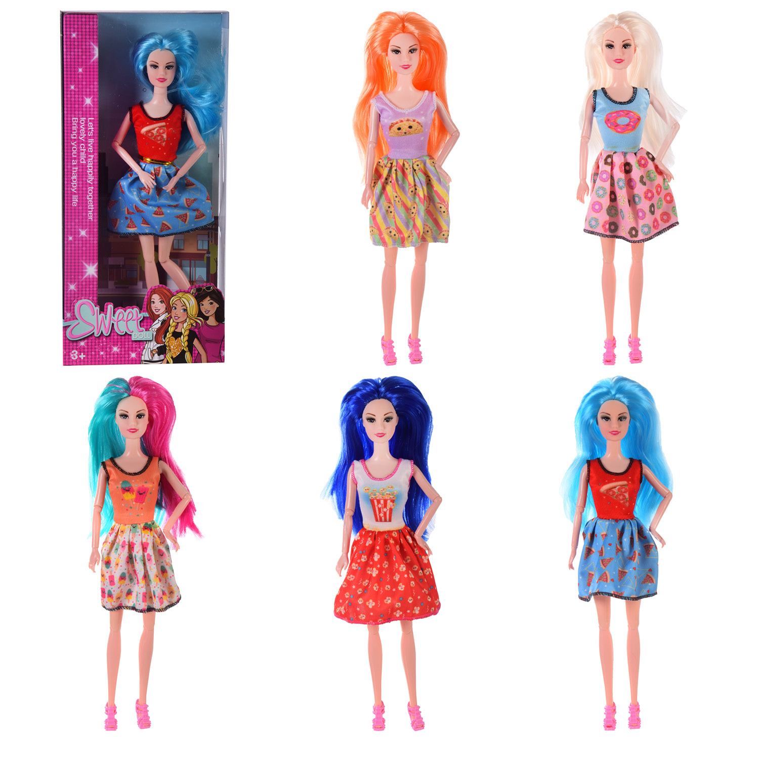 Лялька арт. 9010A (120шт/2) 4 види, короб. 15*5,5*32,5 см