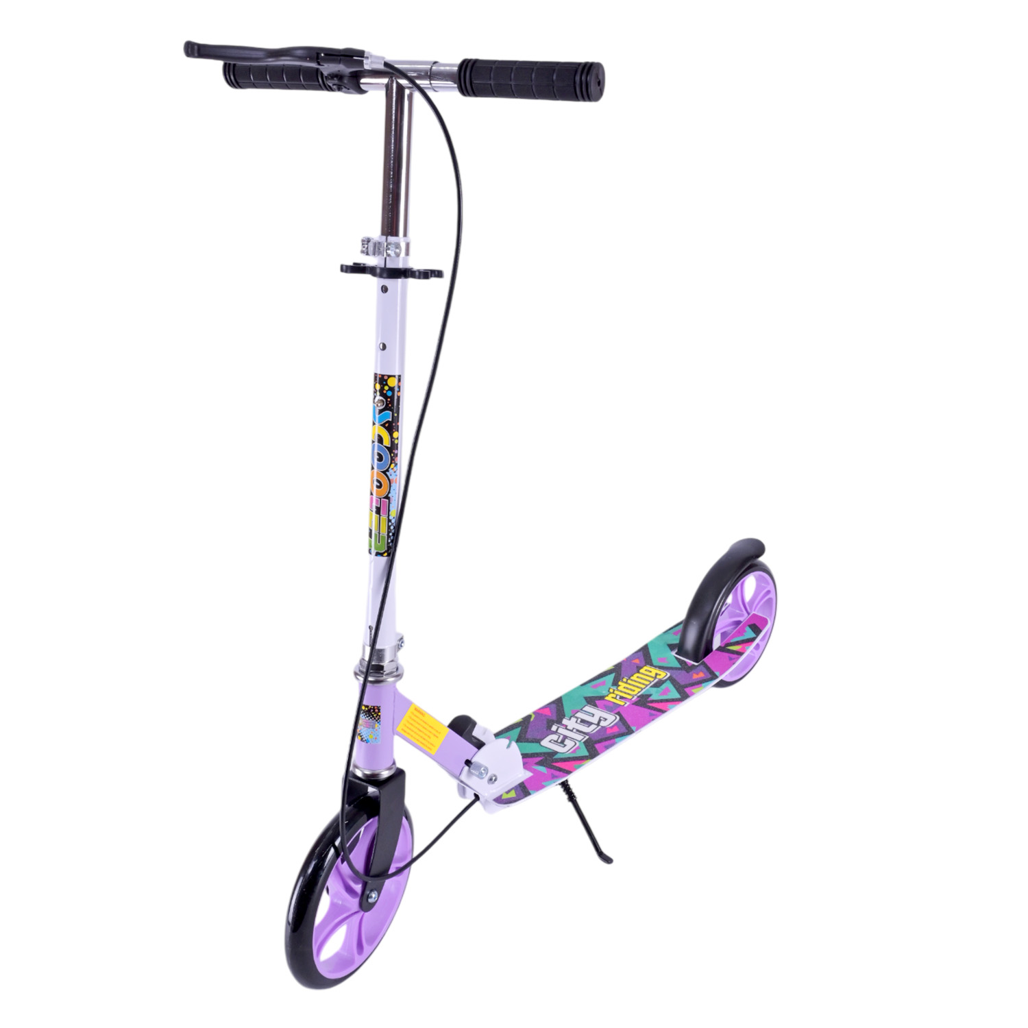 Самокат міський 2-х коліс. арт. SK2522 (4шт) сталевий,колеса 200 мм,гальмо, 4 кольори, короб. 79*13*26 см