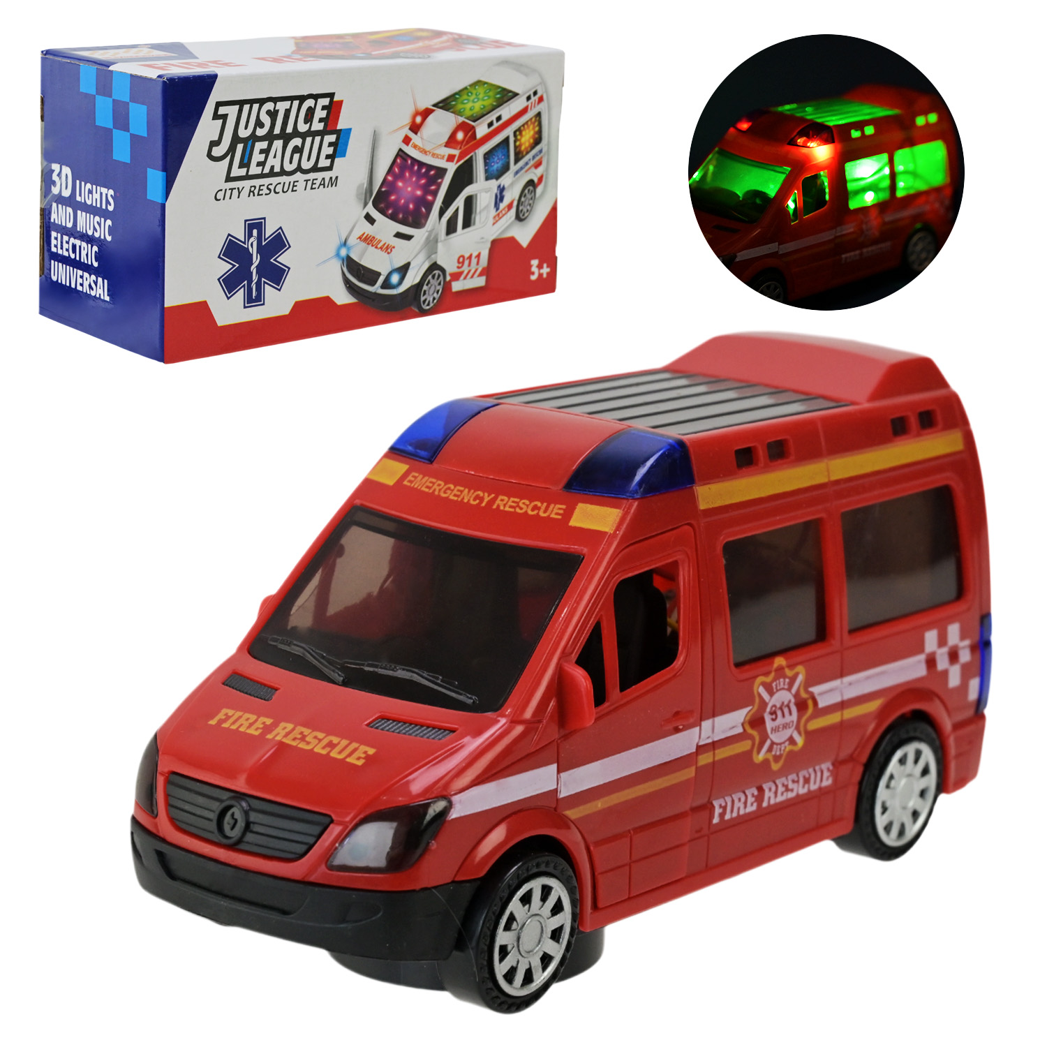 Машина батар арт. 89-601A (180шт/3) світ.,звук короб. 14*7*6см