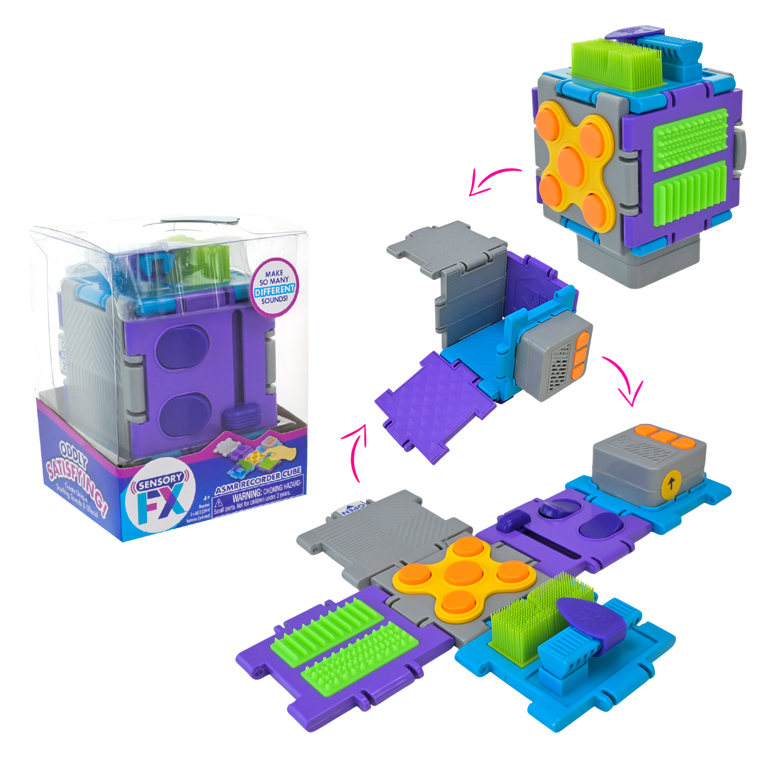 Іграшка арт. 73641 (8шт)  антистрес, ASMR Recorder, звукозапис, короб. 12*9,7*8,2 см
