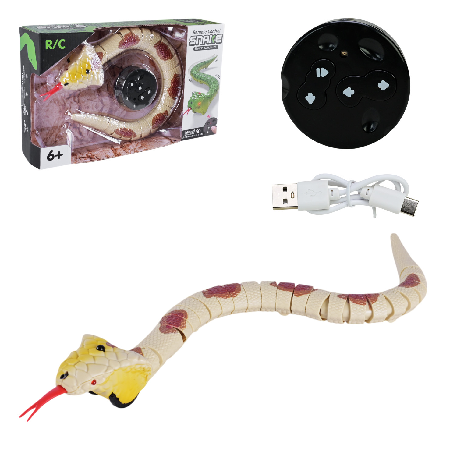 Тварина інтеракт. змія арт. 218B-6B/7A/7B (72шт) на р/к, 3 види мікс, короб.15,2*6,2*25,5см.