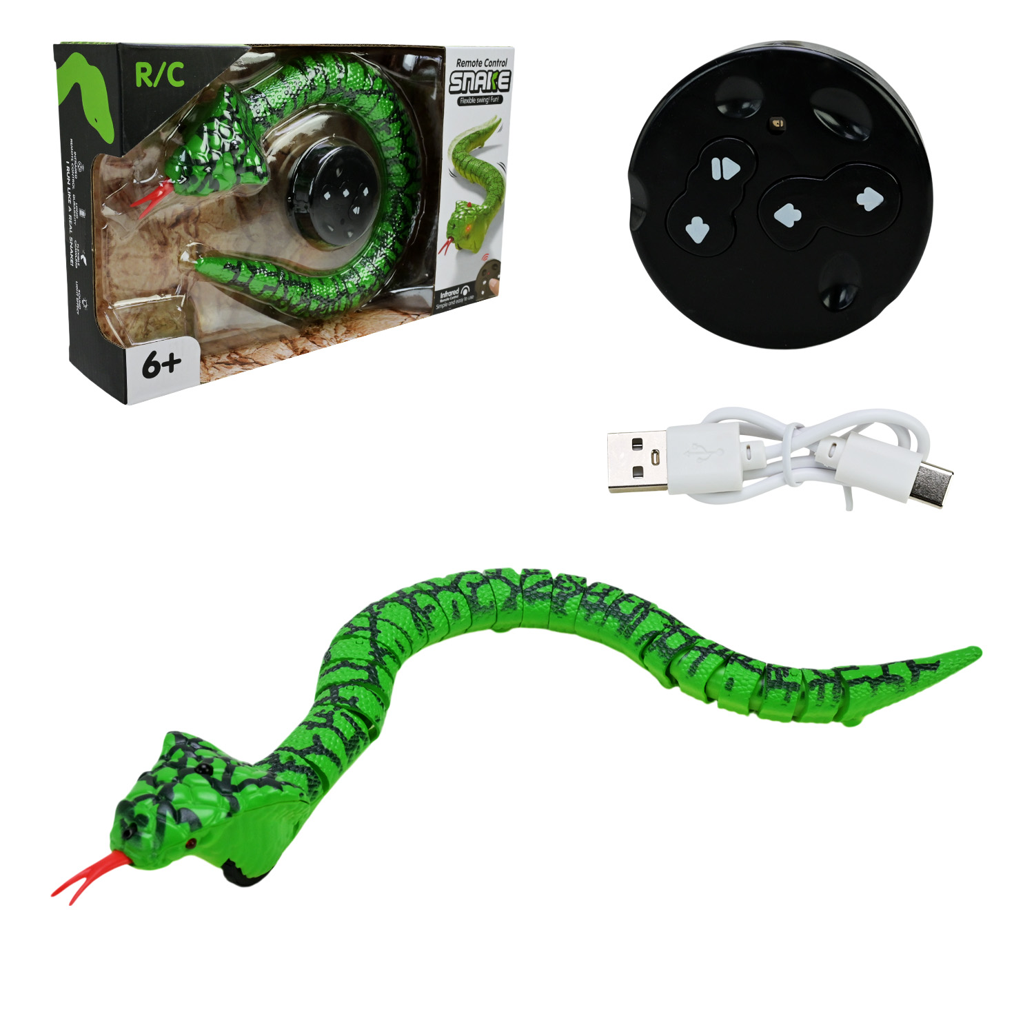 Тварина інтеракт. змія арт. 218B-6B/7A/7B (72шт) на р/к, 3 види мікс, короб.15,2*6,2*25,5см.