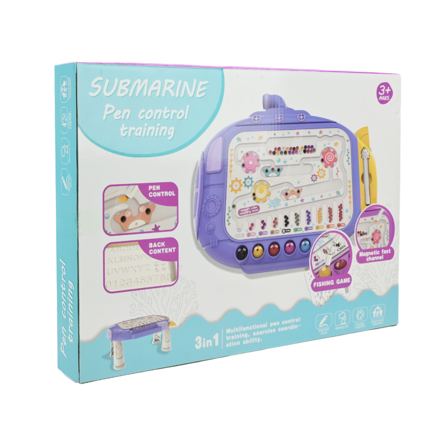 Магнітна логіка арт. 666-3A (36шт) 2кольори,дощечка, палочка, короб. 40*5,1*29см