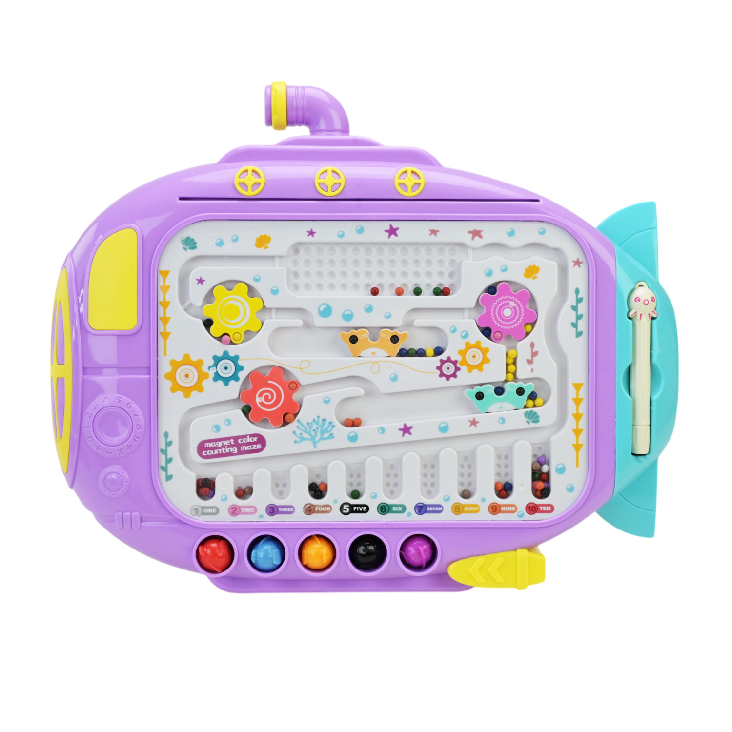 Магнітна логіка арт. 666-3A (36шт) 2кольори,дощечка, палочка, короб. 40*5,1*29см