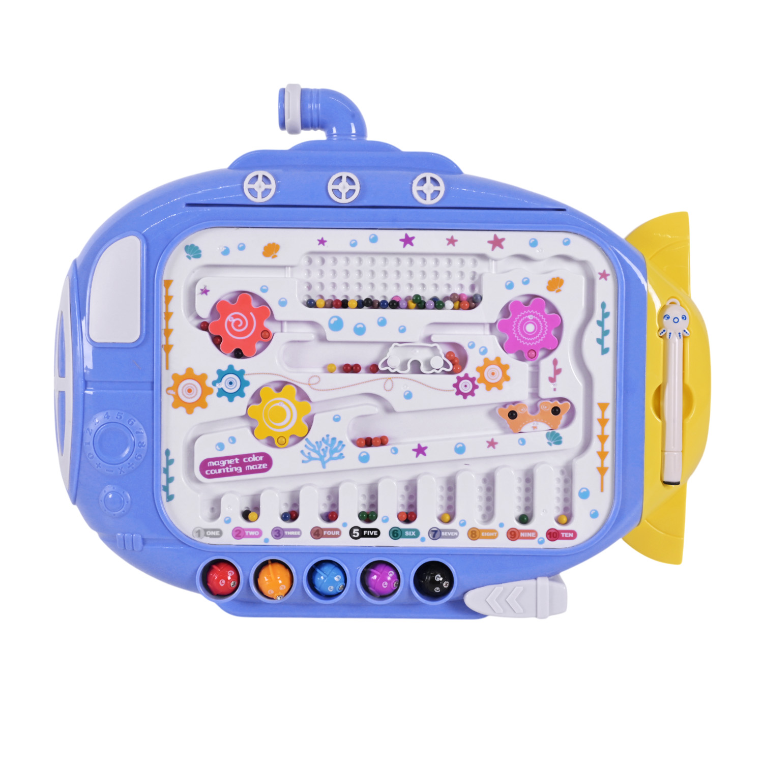 Магнітна логіка арт. 666-3A (36шт) 2кольори,дощечка, палочка, короб. 40*5,1*29см