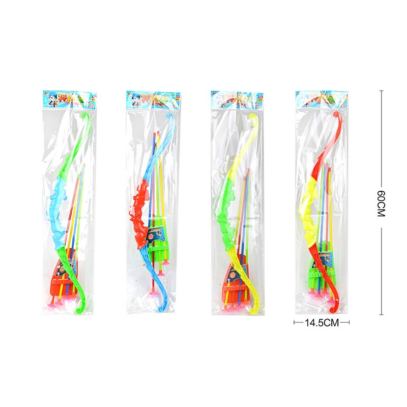 Лук та стріли арт. 0776A (120шт/2) 4 кольори, пакет 60*14,5см