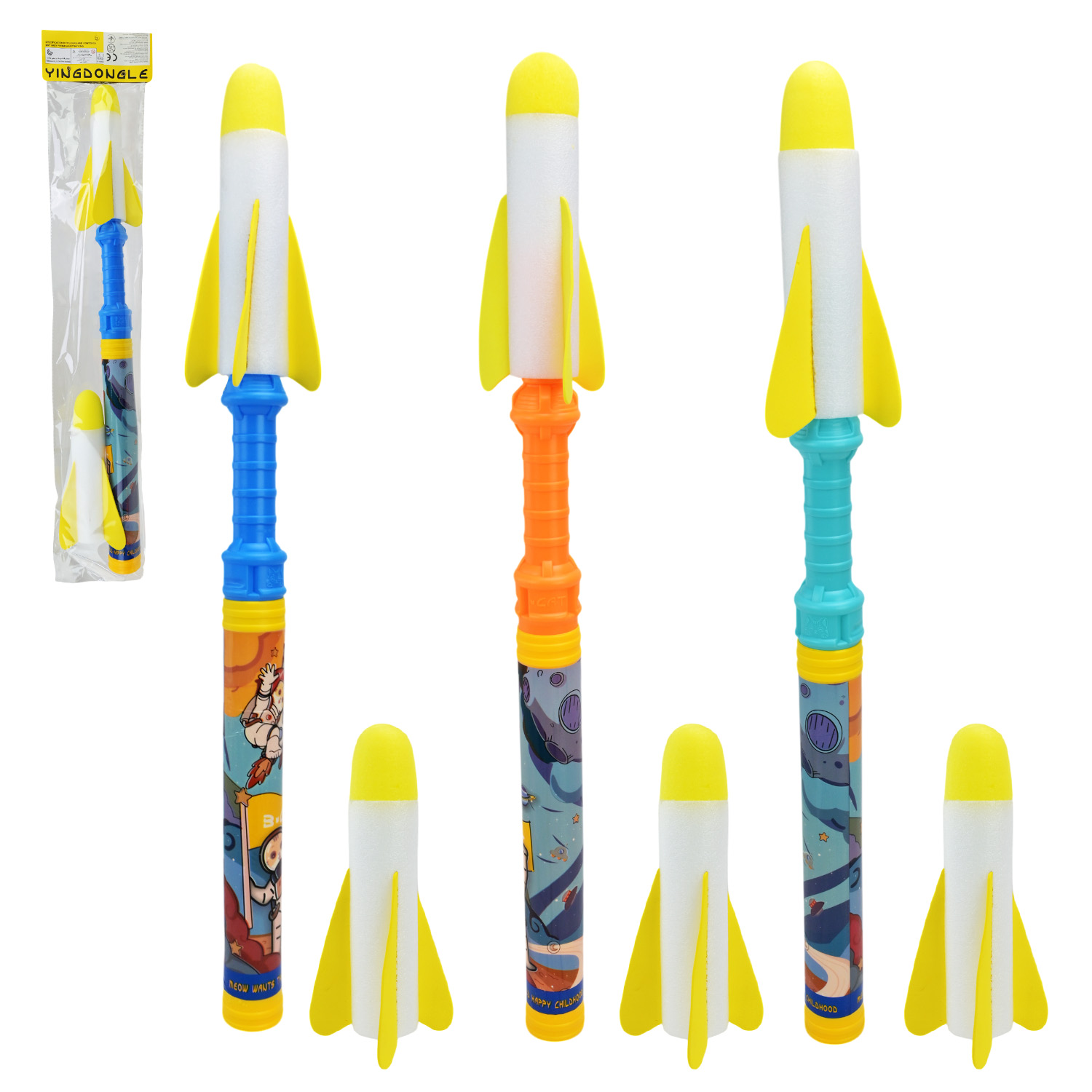 Гра запускачка арт. JZ7904 (144шт/2)  61 см,2 ракети у комплекті, пакет