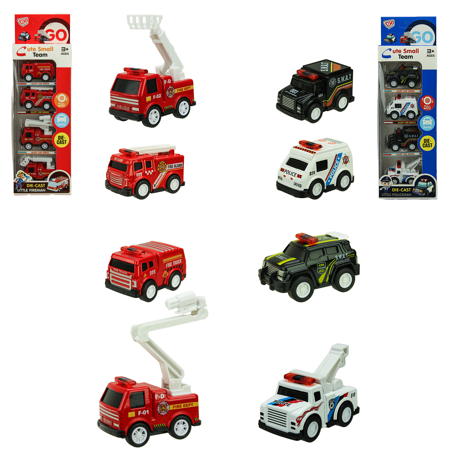 Машини набір арт. JM52254/53 (144шт/2) 4машини набір, короб. 9,1*4,2*26,8см