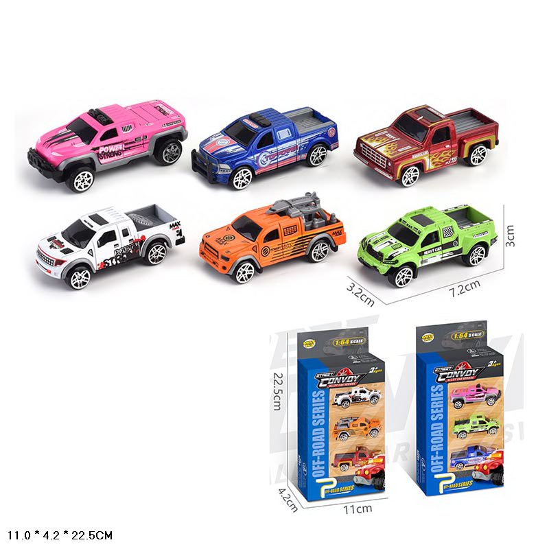 Машини набір метал арт. MH-214 (144шт/2)2види, 3машини компл., короб. 11*4,2*22,5см