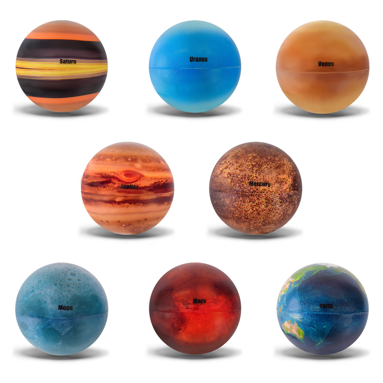 М'яч фомовий арт. PB1524 (360шт) розмір 6,3 см, MIX кольорів, 9шт в упак, пакет