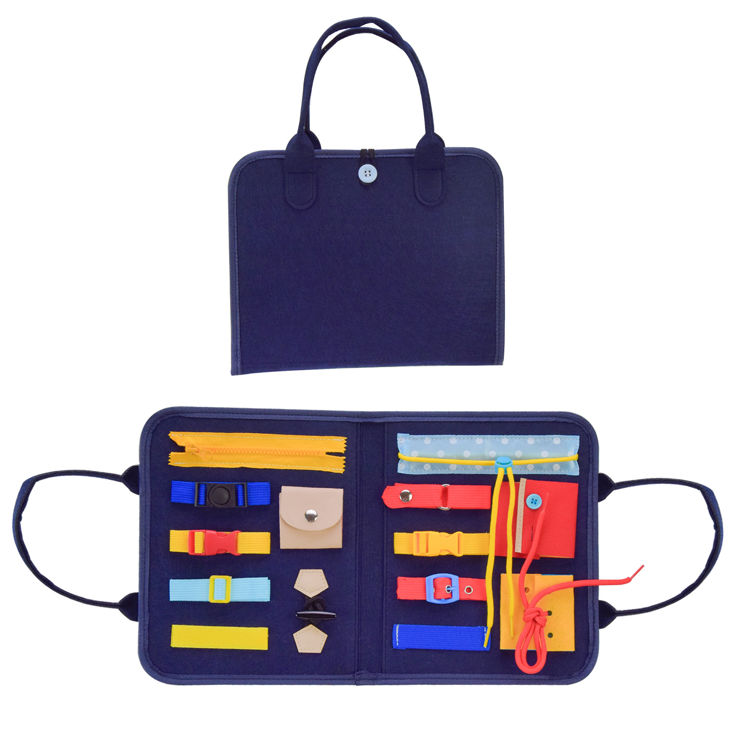 Логика - сумка арт. XX2723 (60шт) тактильні, розвиваючі вправи, з фетру, пакет 27*23см