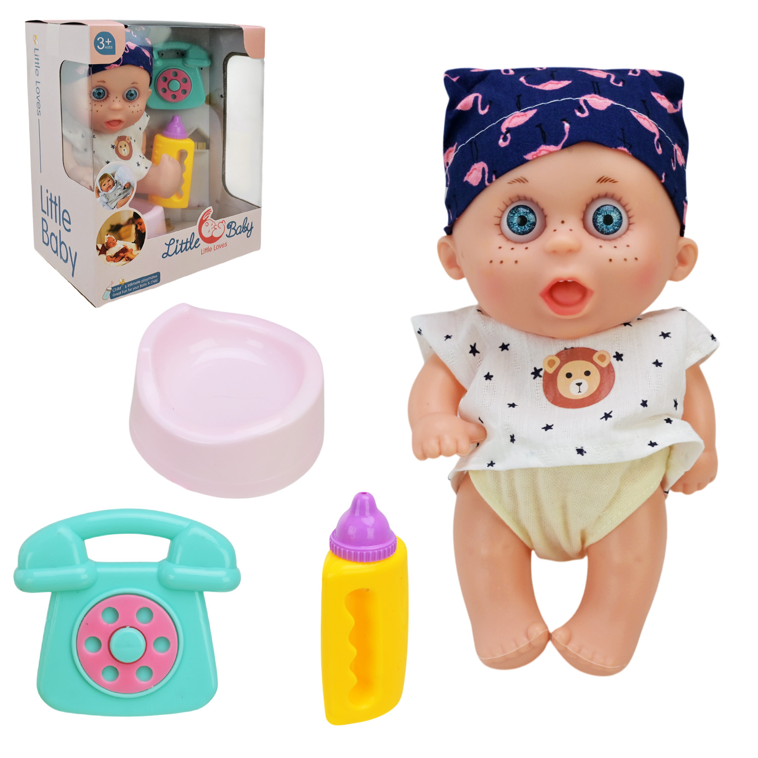 Пупс арт. AD6606-2 (60шт/2) з аксес короб. 18*12*22см