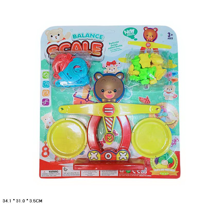 Гра "Ваги - збережи баланс" арт. 318-5 (120шт/2)цифри та ведмедики, короб. 34,1*31*3,5см