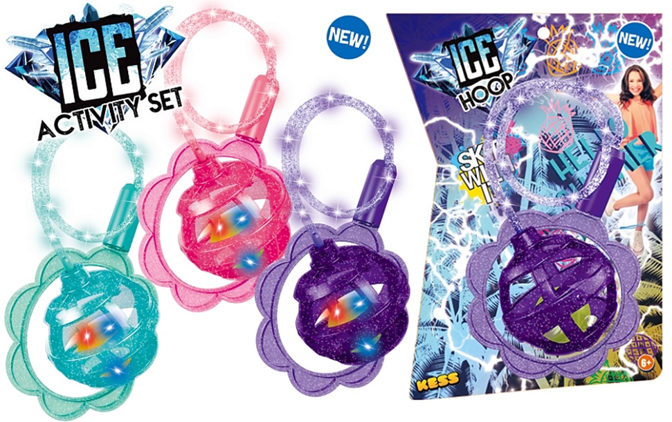 Скакалка арт. SA1001 (120шт/2) на одну ногу, світло 3 режиму, 2 кольори-мікс в ящику, планшет.етки 22 * 29см