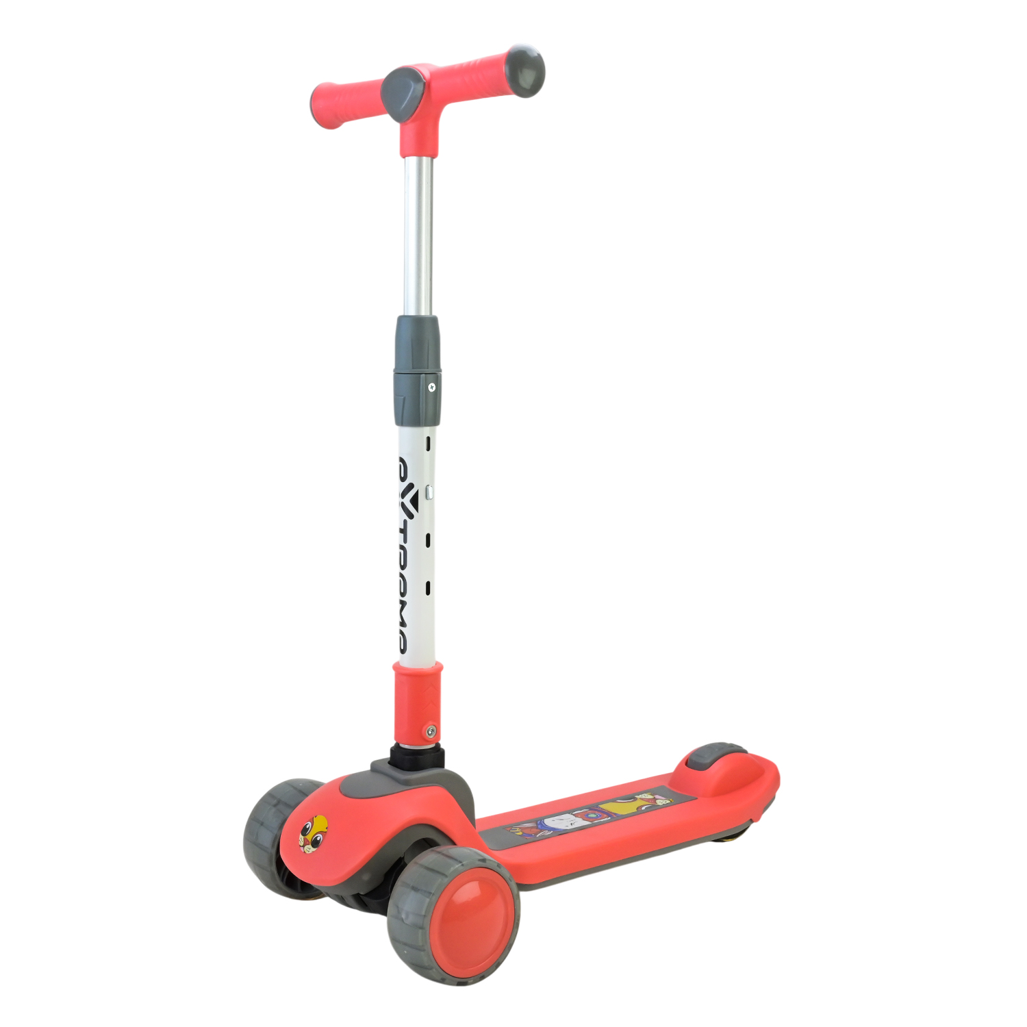 Самокат дитячий 3-х коліс арт. SC812 (8шт) 4 кольори, 2 колеса, PU світло, заднє пластик,складний у пакеті