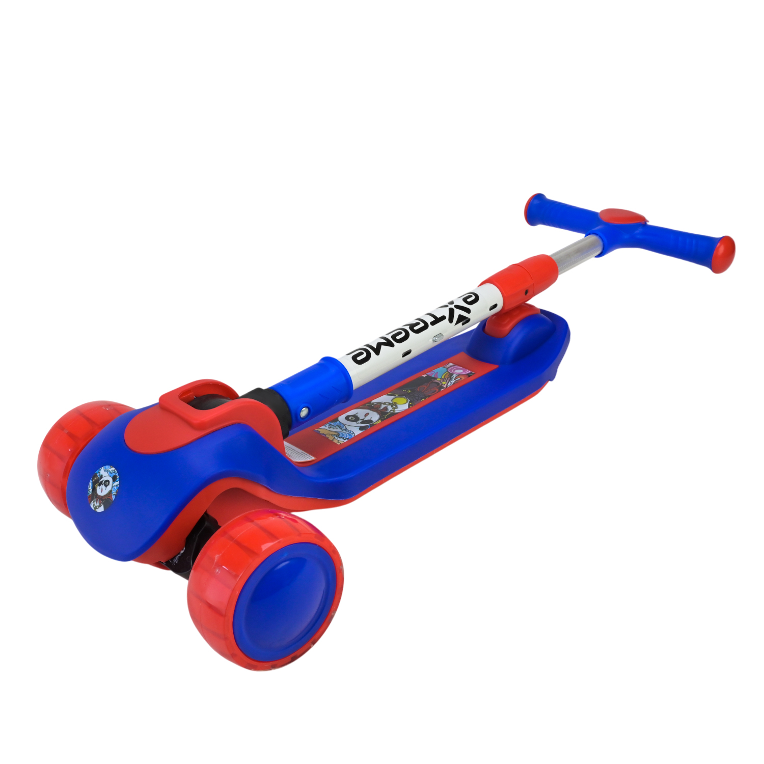 Самокат дитячий 3-х коліс арт. SC812 (8шт) 4 кольори, 2 колеса, PU світло, заднє пластик,складний у пакеті