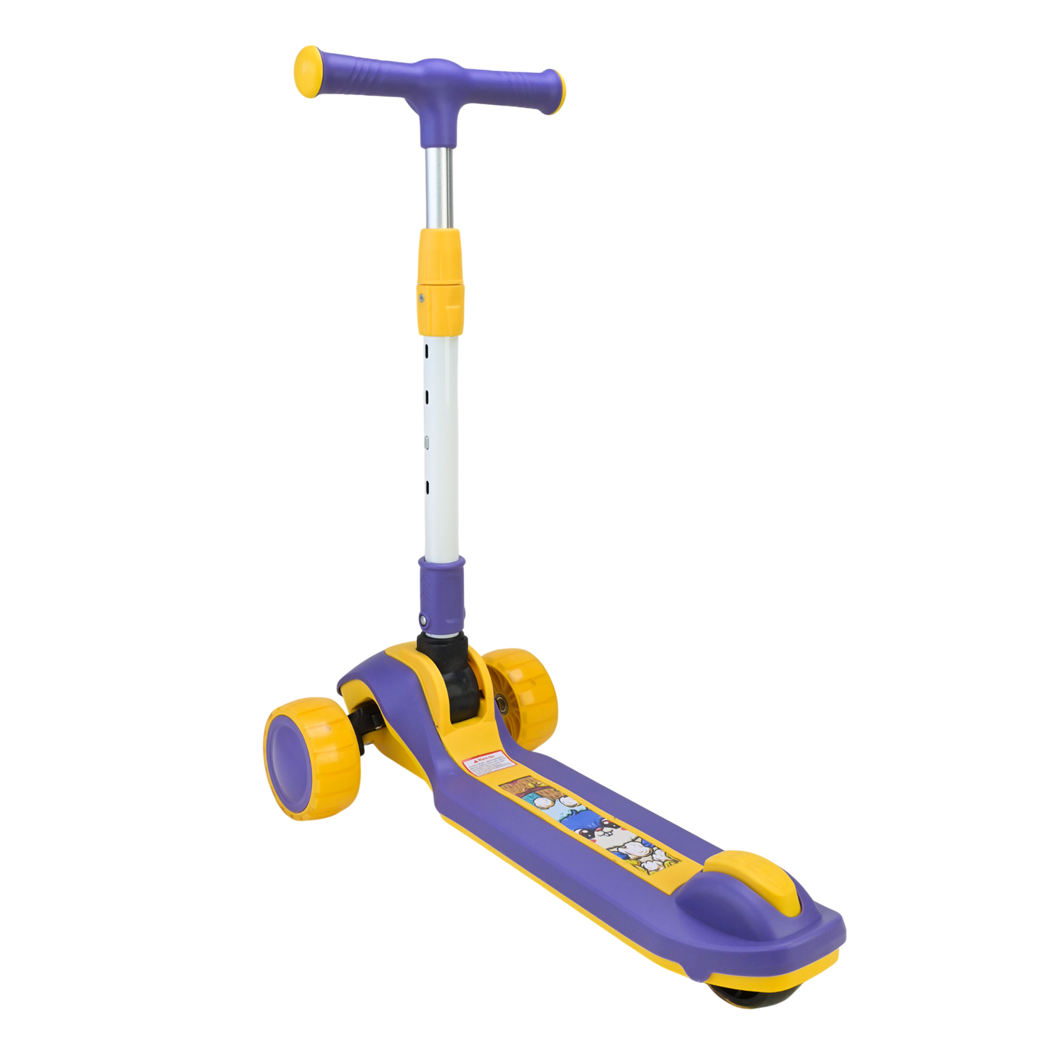 Самокат дитячий 3-х коліс арт. SC812 (8шт) 4 кольори, 2 колеса, PU світло, заднє пластик,складний у пакеті