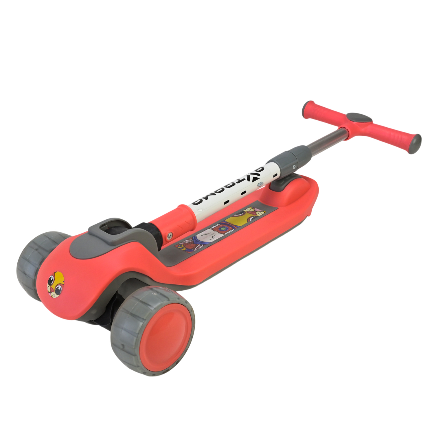 Самокат дитячий 3-х коліс арт. SC812 (8шт) 4 кольори, 2 колеса, PU світло, заднє пластик,складний у пакеті