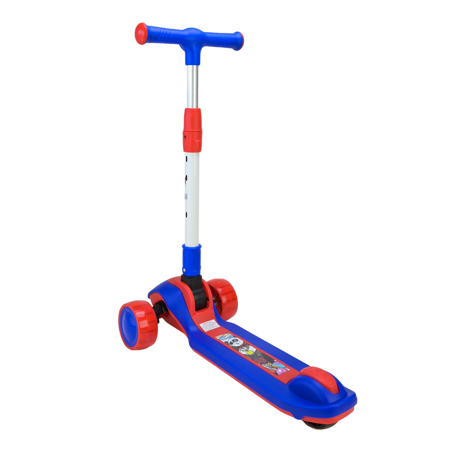 Самокат дитячий 3-х коліс арт. SC812 (8шт) 4 кольори, 2 колеса, PU світло, заднє пластик,складний у пакеті