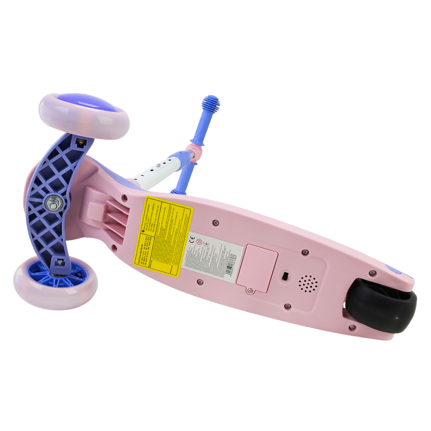 Самокат дитячий 3-х коліс арт. SC817 (6шт) 3 кольори, 2 колеса, PU світло, заднє пластик,у кор