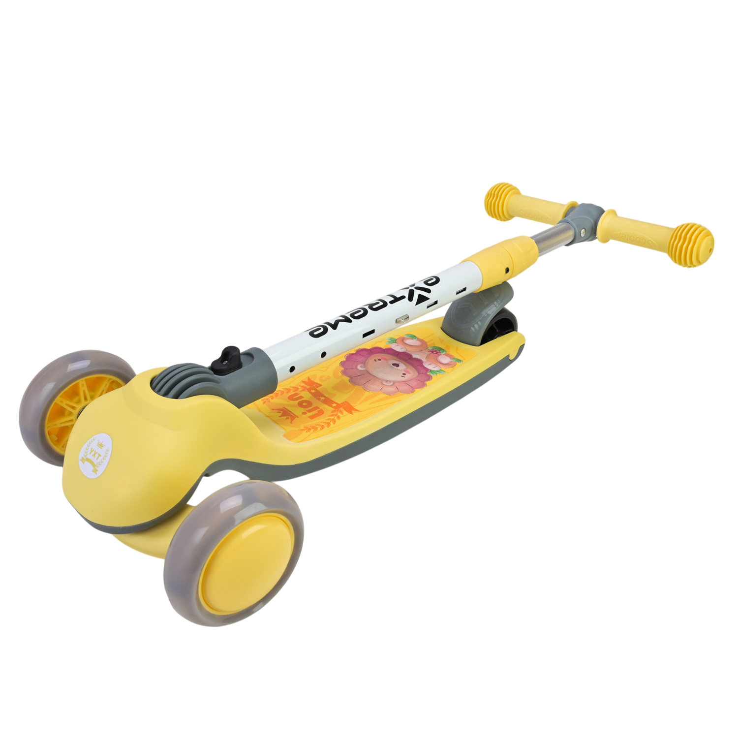 Самокат дитячий 3-х коліс арт. SC817 (6шт) 3 кольори, 2 колеса, PU світло, заднє пластик,у кор