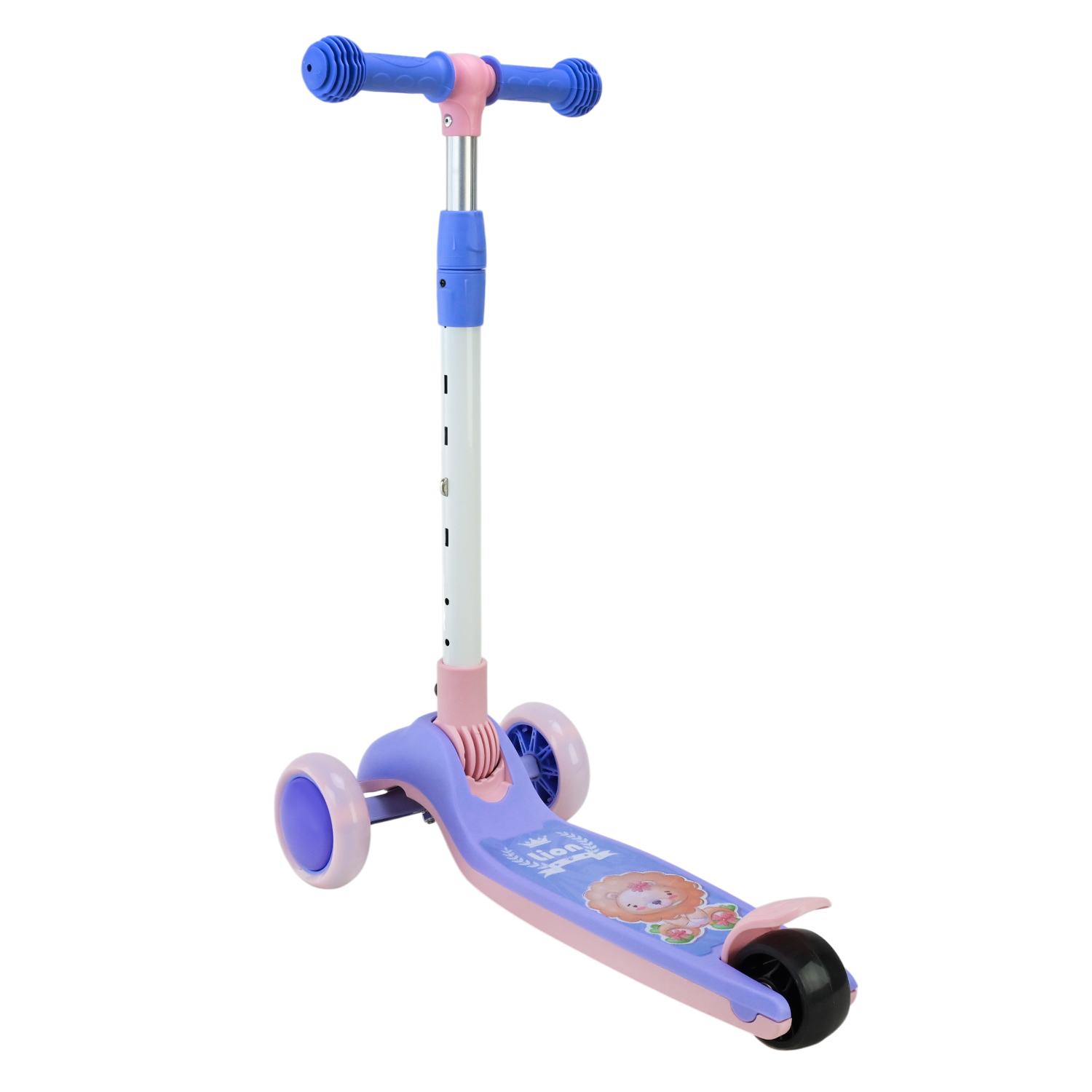 Самокат дитячий 3-х коліс арт. SC817 (6шт) 3 кольори, 2 колеса, PU світло, заднє пластик,у кор