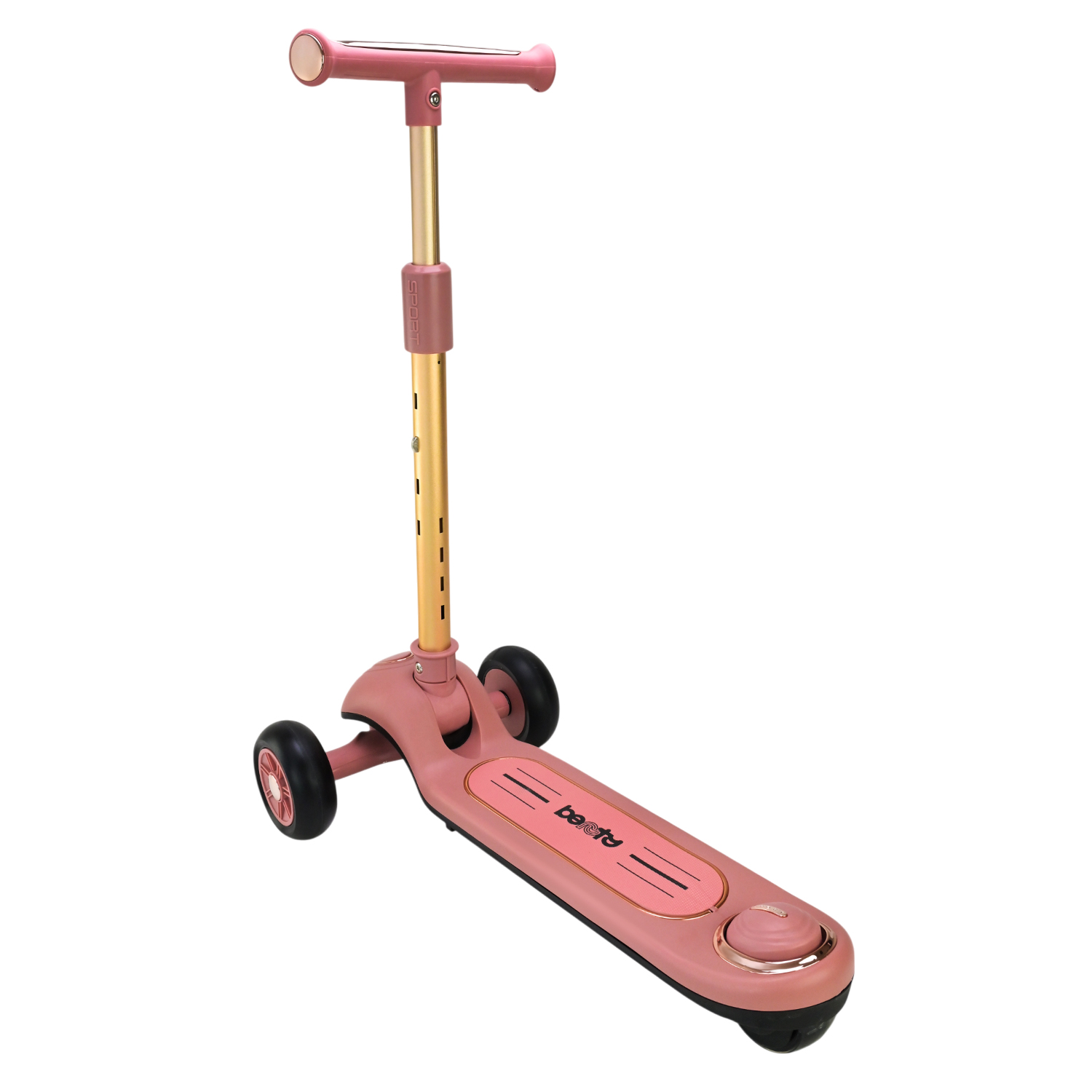 Самокат дитячий 3-х коліс арт. SC822 (3шт) 3 кольори, 2 колеса, PU світло, заднє пластик,складний з батьківск.ручкою та дахом,у кор