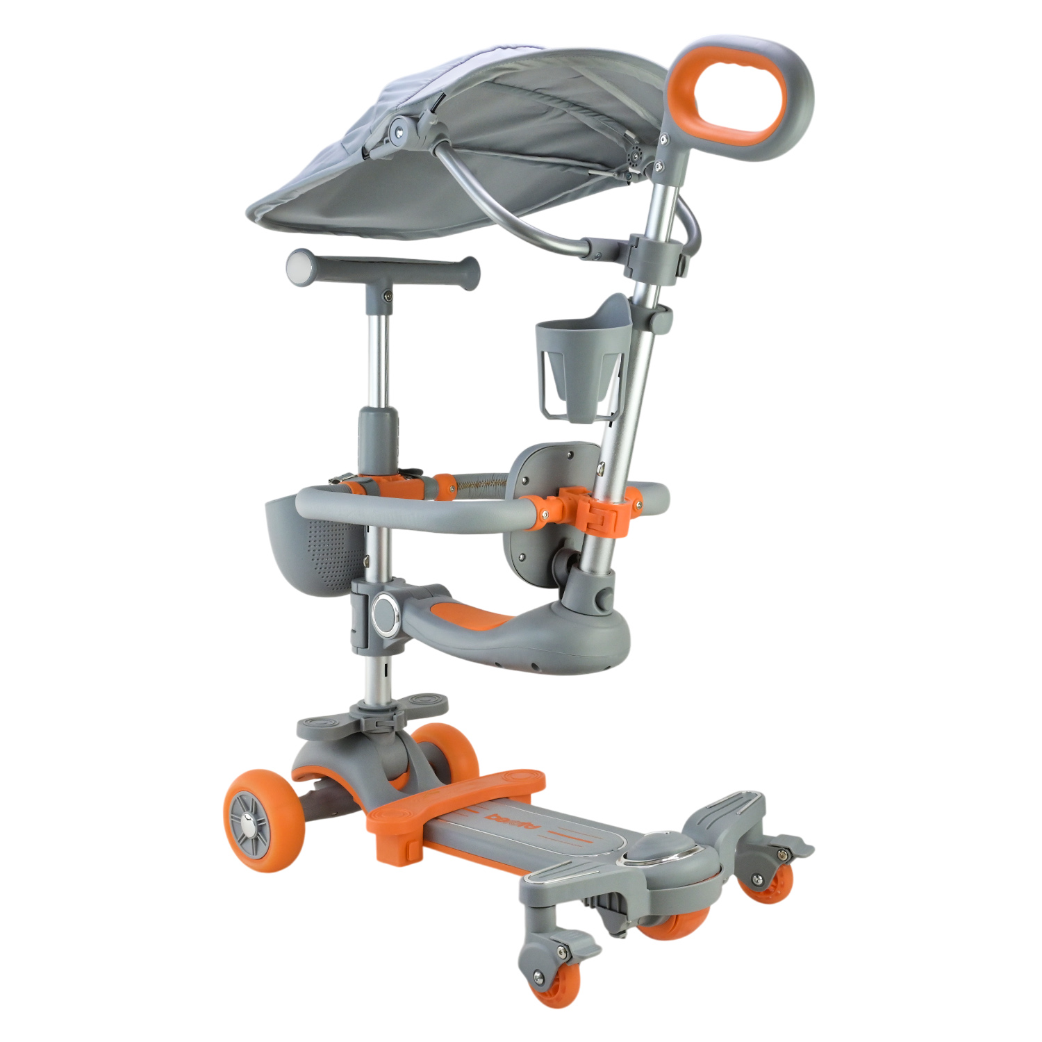 Самокат дитячий 3-х коліс арт. SC822 (3шт) 3 кольори, 2 колеса, PU світло, заднє пластик,складний з батьківск.ручкою та дахом,у кор