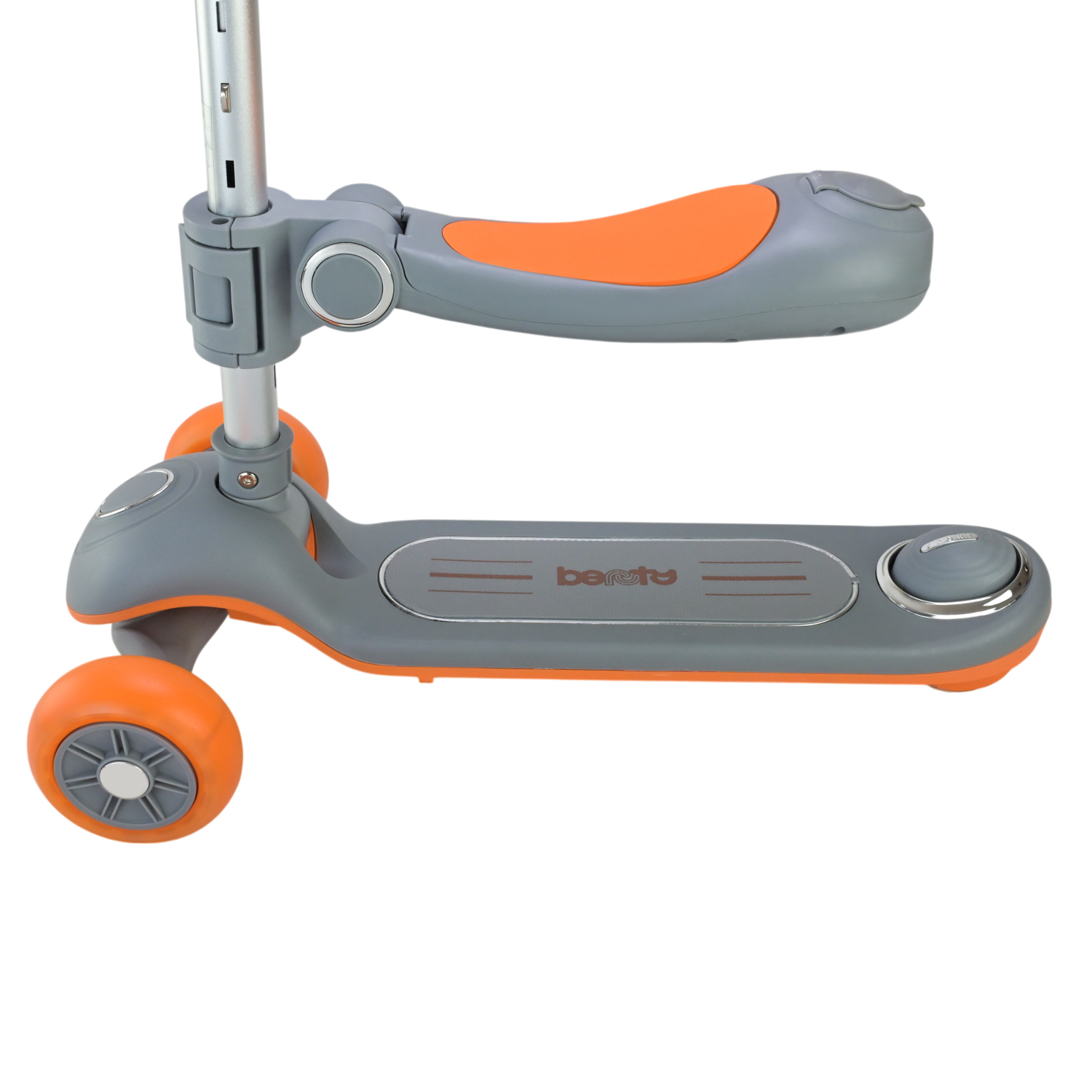 Самокат дитячий 3-х коліс арт. SC822 (3шт) 3 кольори, 2 колеса, PU світло, заднє пластик,складний з батьківск.ручкою та дахом,у кор