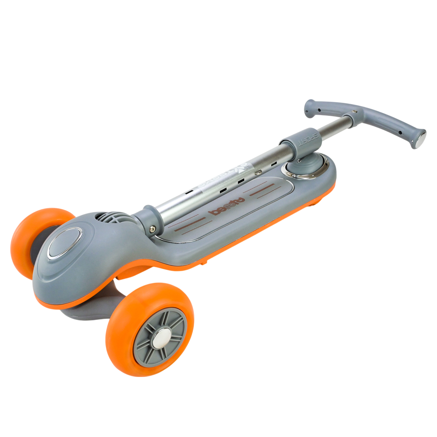 Самокат дитячий 3-х коліс арт. SC822 (3шт) 3 кольори, 2 колеса, PU світло, заднє пластик,складний з батьківск.ручкою та дахом,у кор