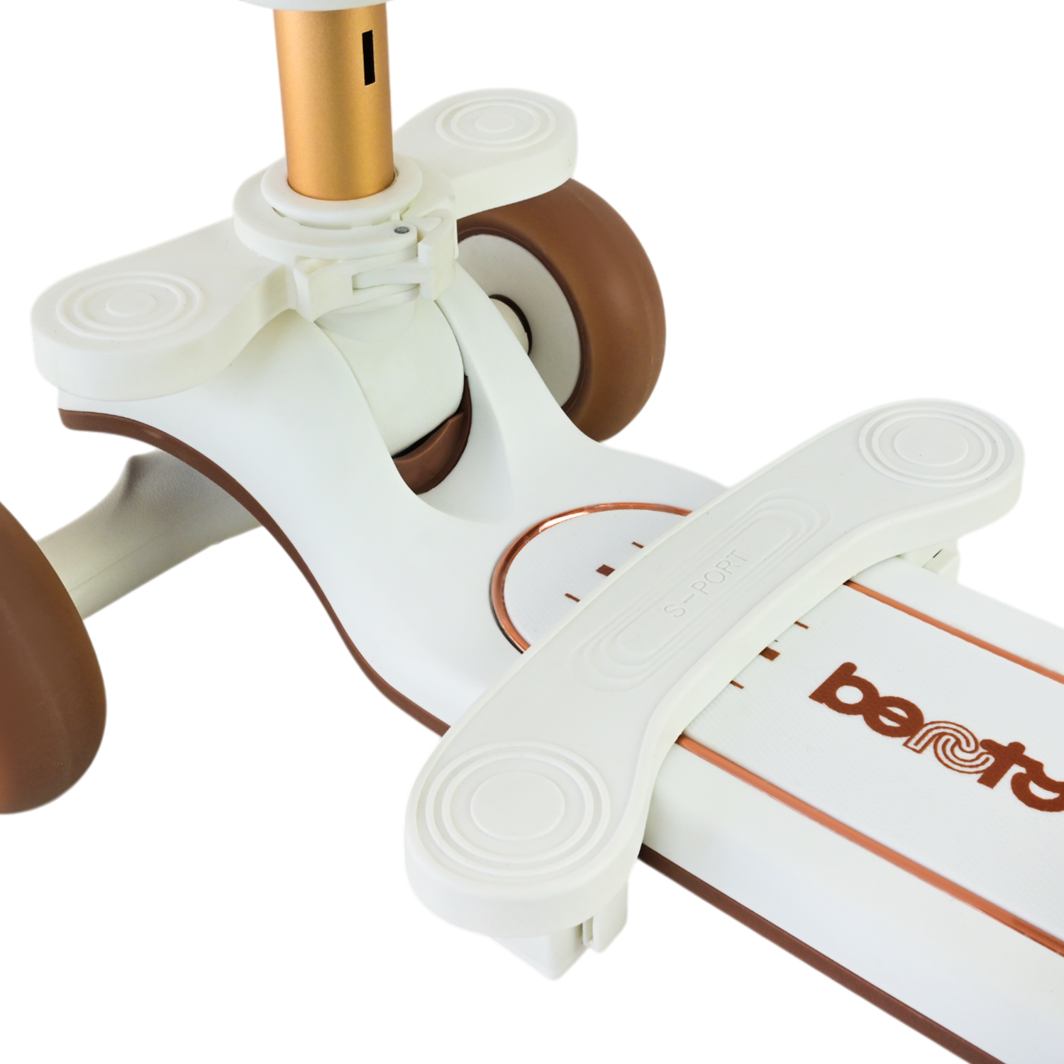 Самокат дитячий 3-х коліс арт. SC822 (3шт) 3 кольори, 2 колеса, PU світло, заднє пластик,складний з батьківск.ручкою та дахом,у кор