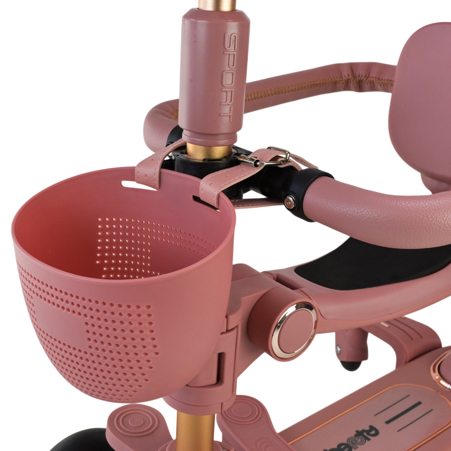 Самокат дитячий 3-х коліс арт. SC822 (3шт) 3 кольори, 2 колеса, PU світло, заднє пластик,складний з батьківск.ручкою та дахом,у кор