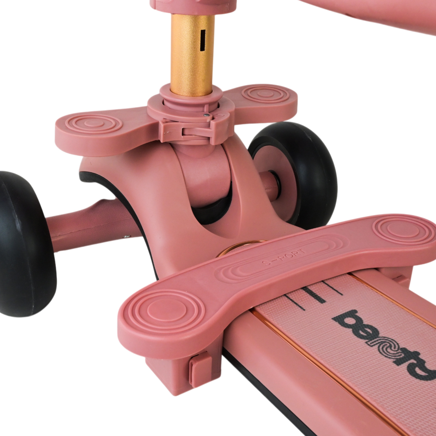 Самокат дитячий 3-х коліс арт. SC822 (3шт) 3 кольори, 2 колеса, PU світло, заднє пластик,складний з батьківск.ручкою та дахом,у кор