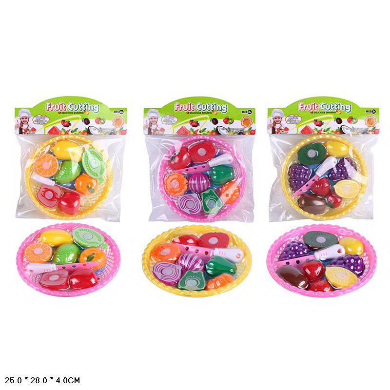 Продукти набір арт. 66-46 (144шт/2) микс 3 види, продукты на липучках пакет 25*28*4см