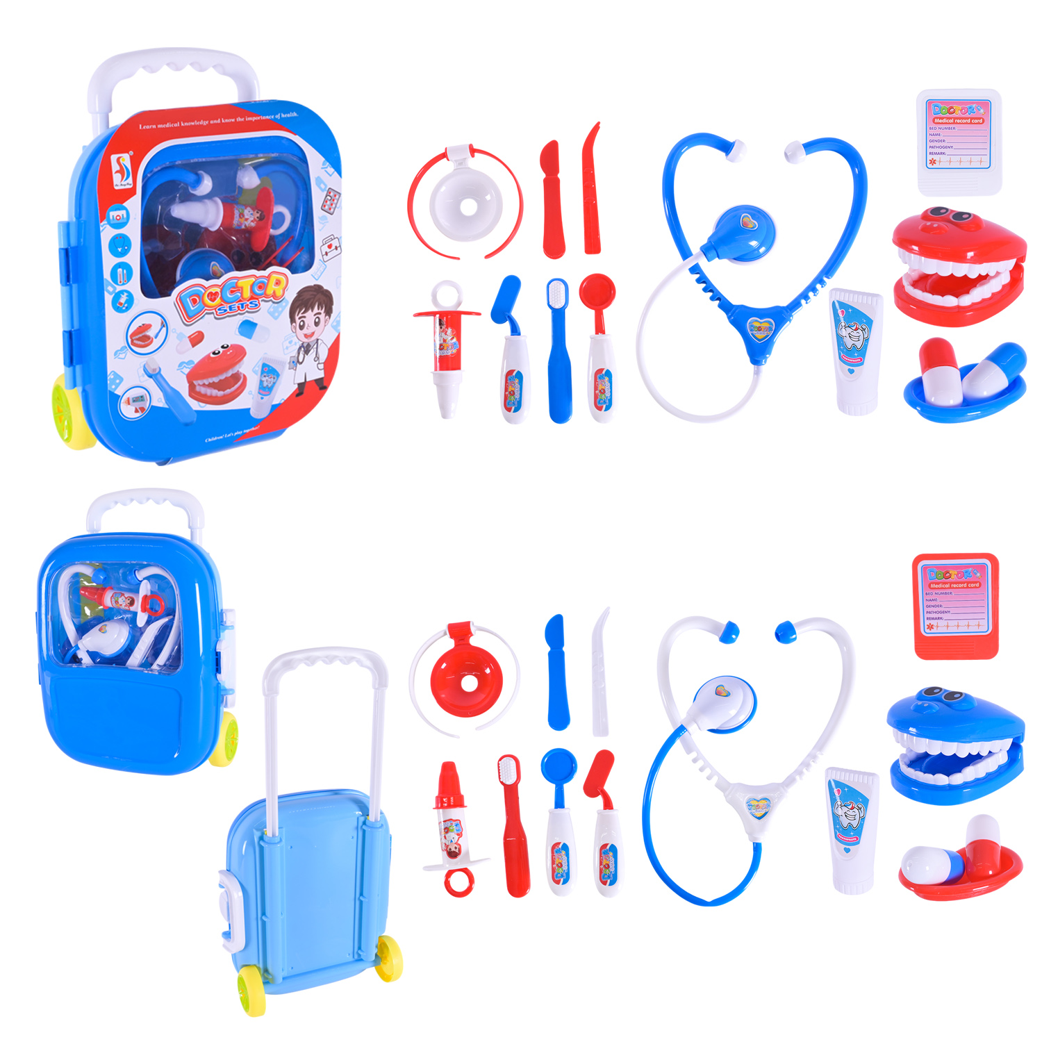 Лікар набір арт. SD169-265A/B (36шт/2) мікс 4 види. Стоматолог, аксес валіза 28*11*34см