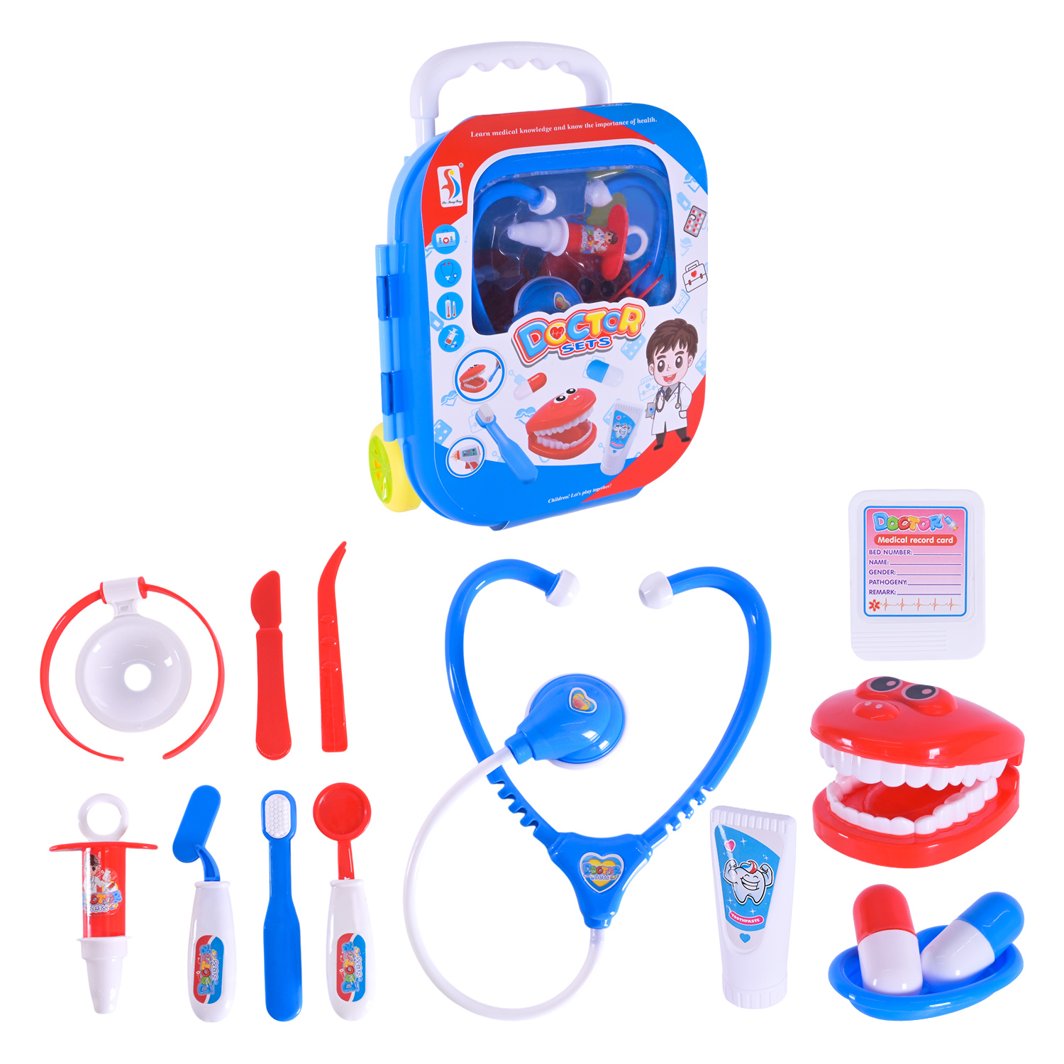 Лікар набір арт. SD169-265A/B (36шт/2) мікс 4 види. Стоматолог, аксес валіза 28*11*34см