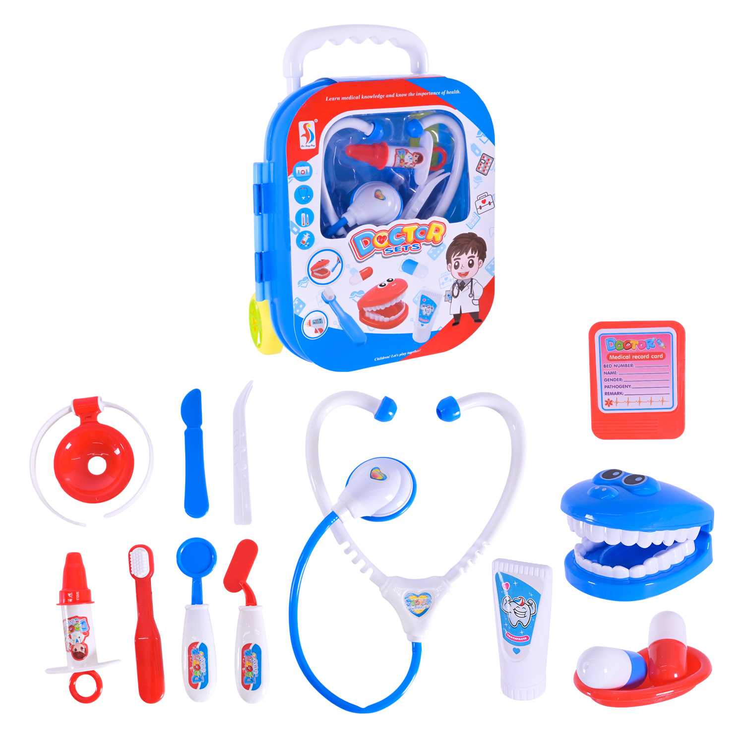 Лікар набір арт. SD169-265A/B (36шт/2) мікс 4 види. Стоматолог, аксес валіза 28*11*34см
