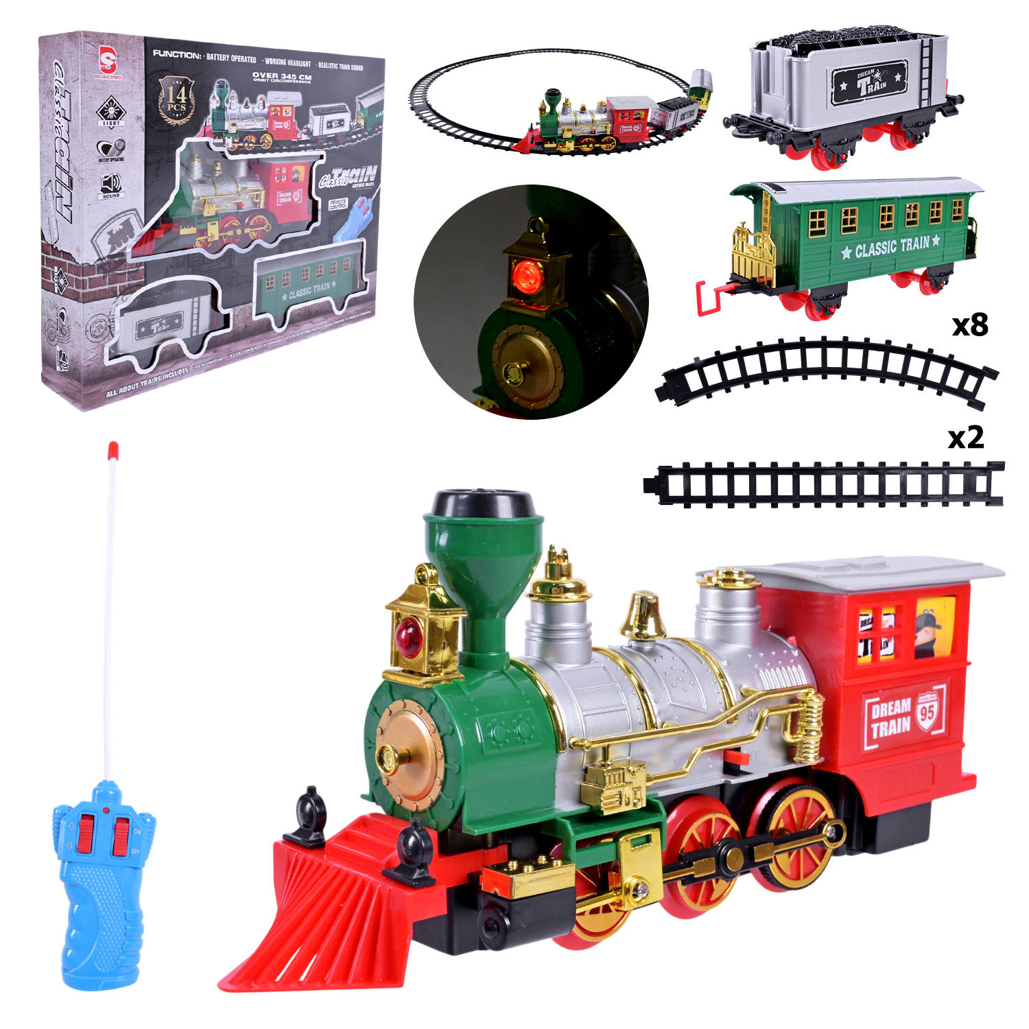 Залізниця р/к арт. 8516CM (18шт/2) батар. короб. 41,5*7,5*33см