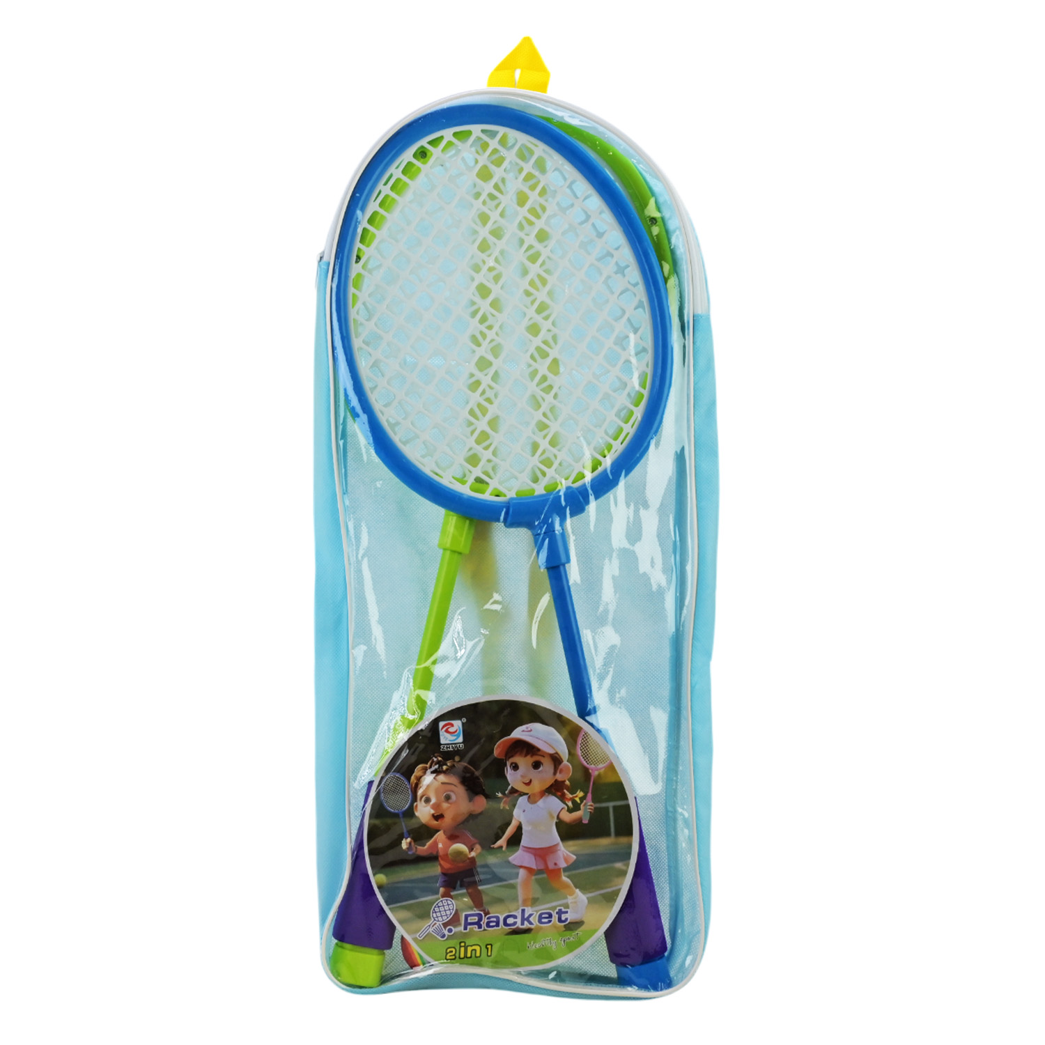 Набір ракеток арт. ZY438B (36шт/2) для бадмінтону, 2 ракетки,м'яч, волан 54 см в сумці