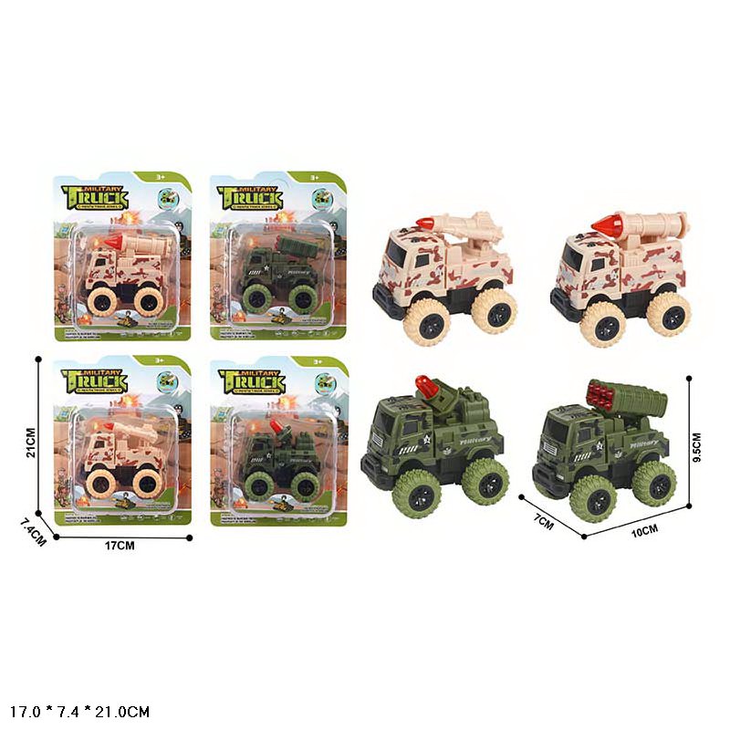 Машина арт. 1221 (240шт/2) 4 види, інерц., військова машина, планш. 17*7,4*21см