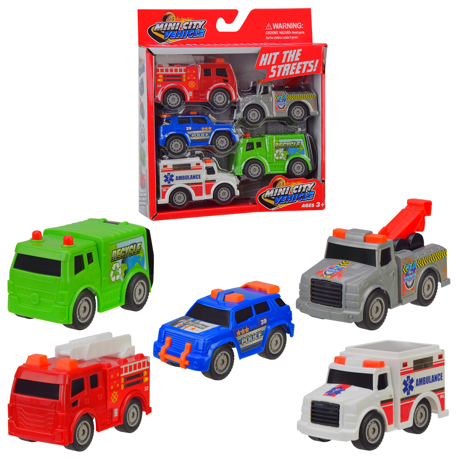 Набір машин арт. MY102 (48шт/2) 5 машин у наборі, короб. 19,7*21,5*5,3см