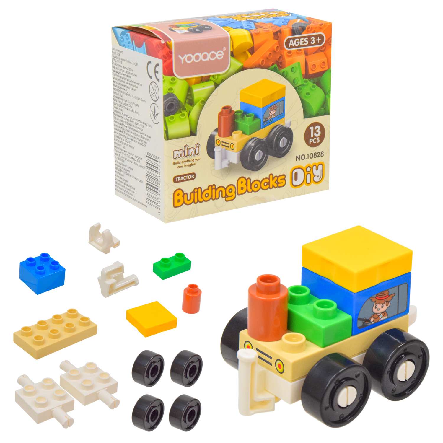 Конструктор арт. 10828 (240шт/2)13дет., 6видів, короб. 11*6*10см