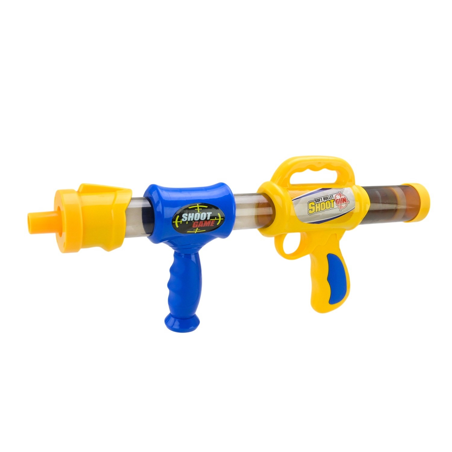 Зброя помпова арт. 6088 (72шт/2) 2 види, 6 м'яких куль, 10 снарядів на присосці, пакет. 53,5 * 22,5 см