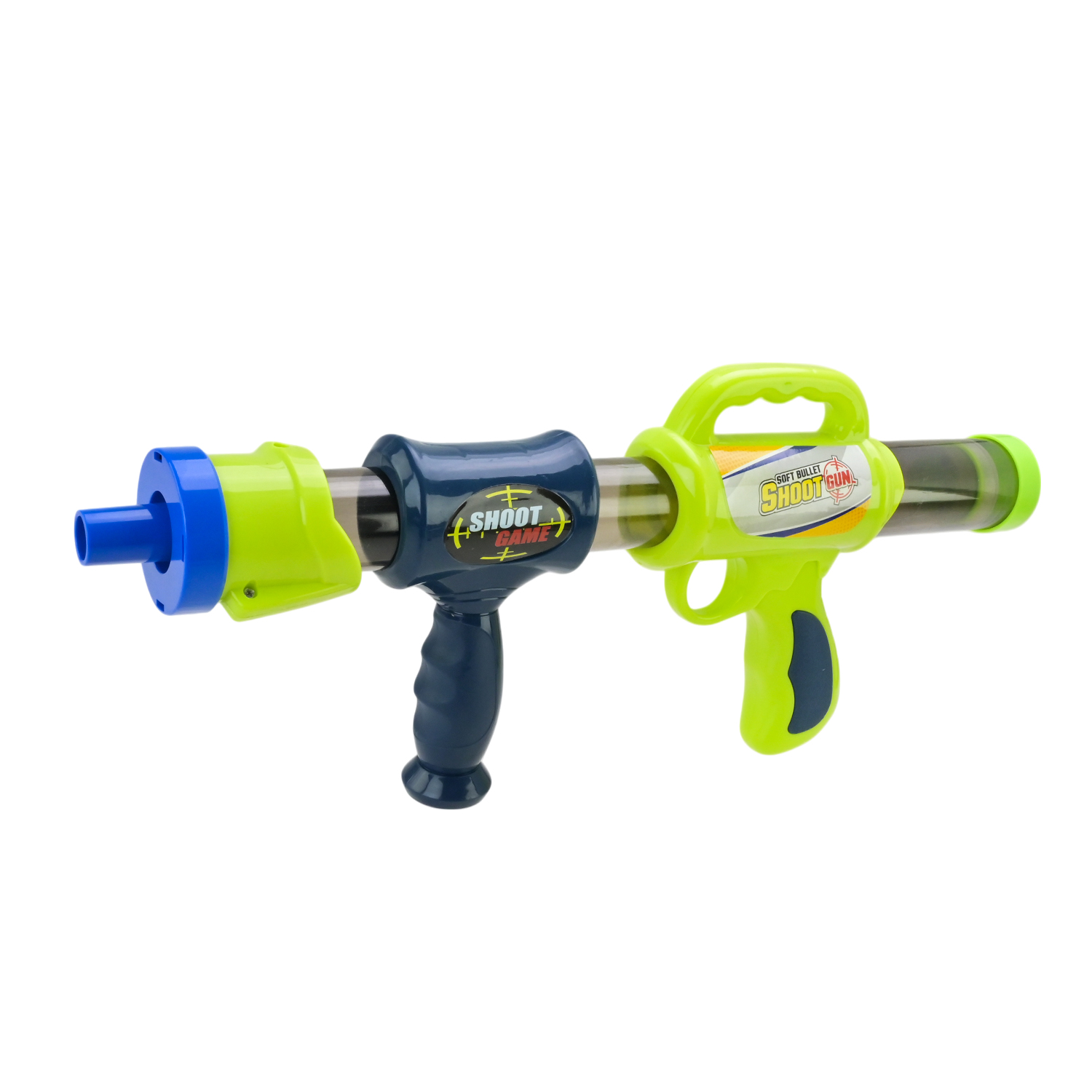 Зброя помпова арт. 6088 (72шт/2) 2 види, 6 м'яких куль, 10 снарядів на присосці, пакет. 53,5 * 22,5 см