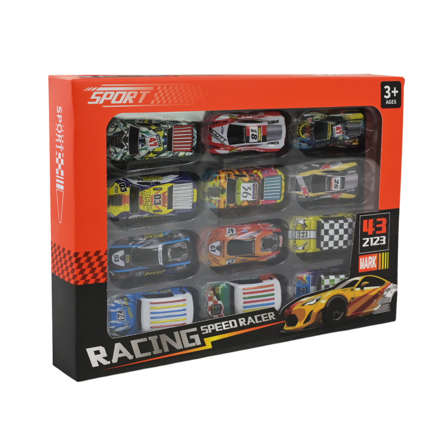 Набір машин арт. 24-4 (120шт/2) 12машин, короб. 26*3,5*18,5см