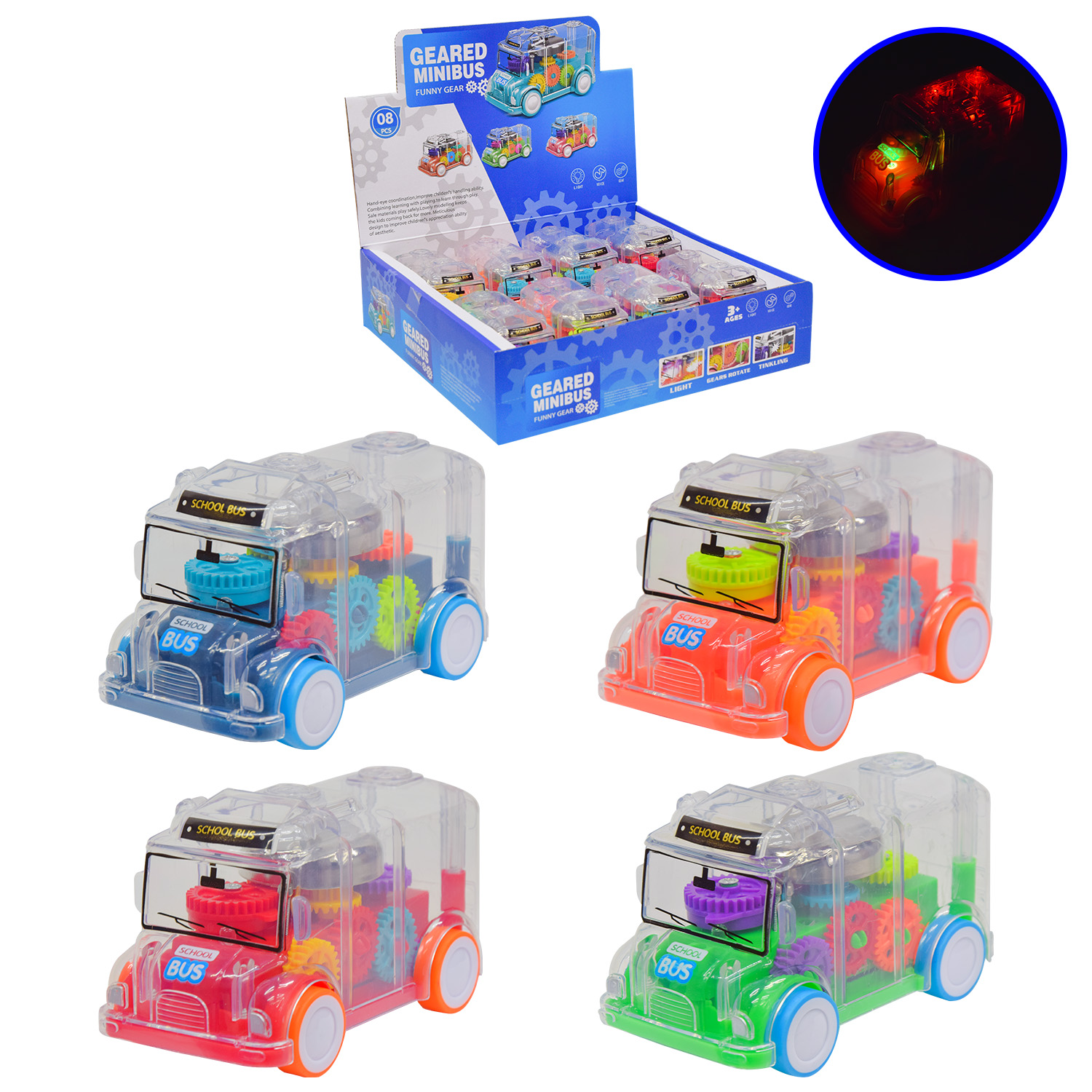 Машина арт. SR878-06 (21шт) батар., 4кольори, 8шт/дисп.боксі, дисп.бокс 31*28,5*28см,цiна за бокс