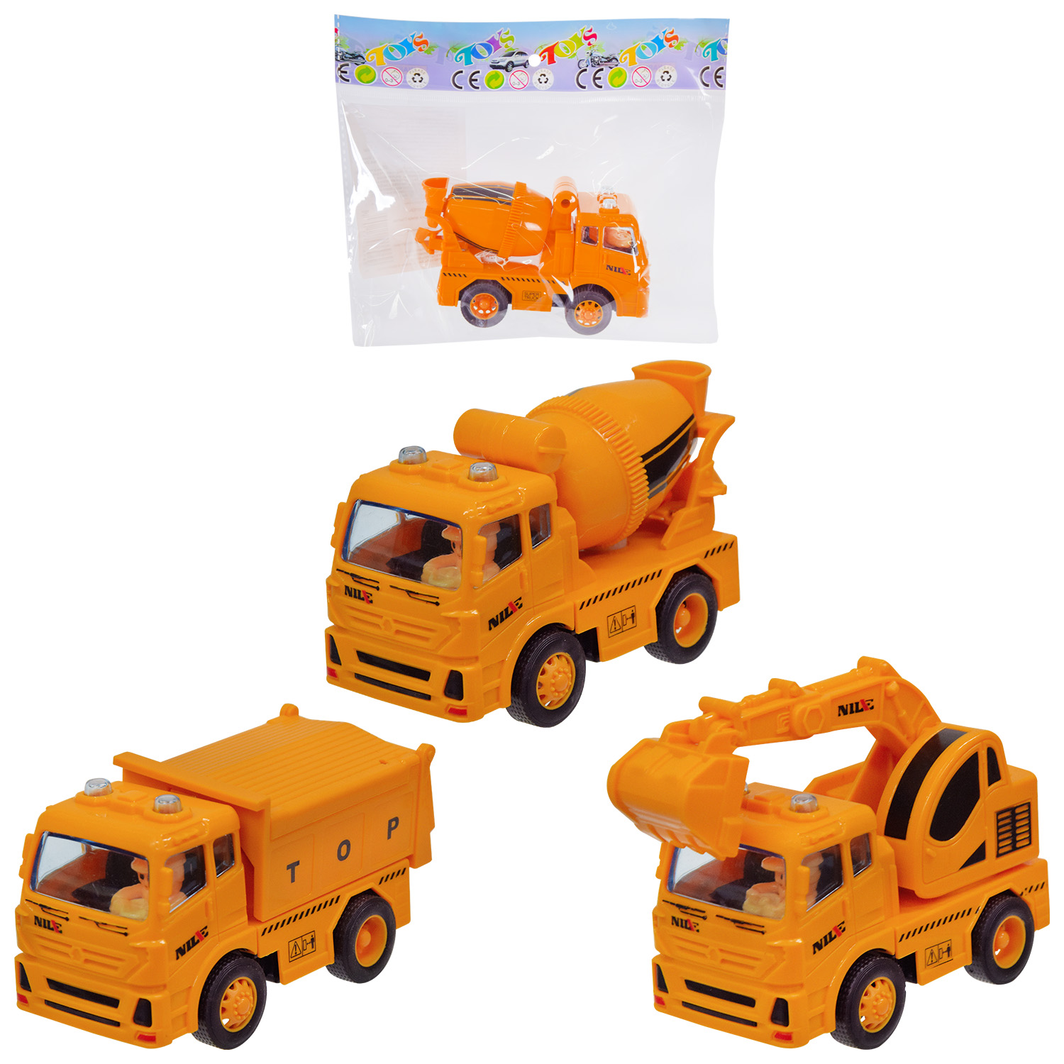 Будівельна техніка арт. 8832 (300шт/2) інерц., 3 види, обертаються елементи, пакет 11,3*5,5*8,4см