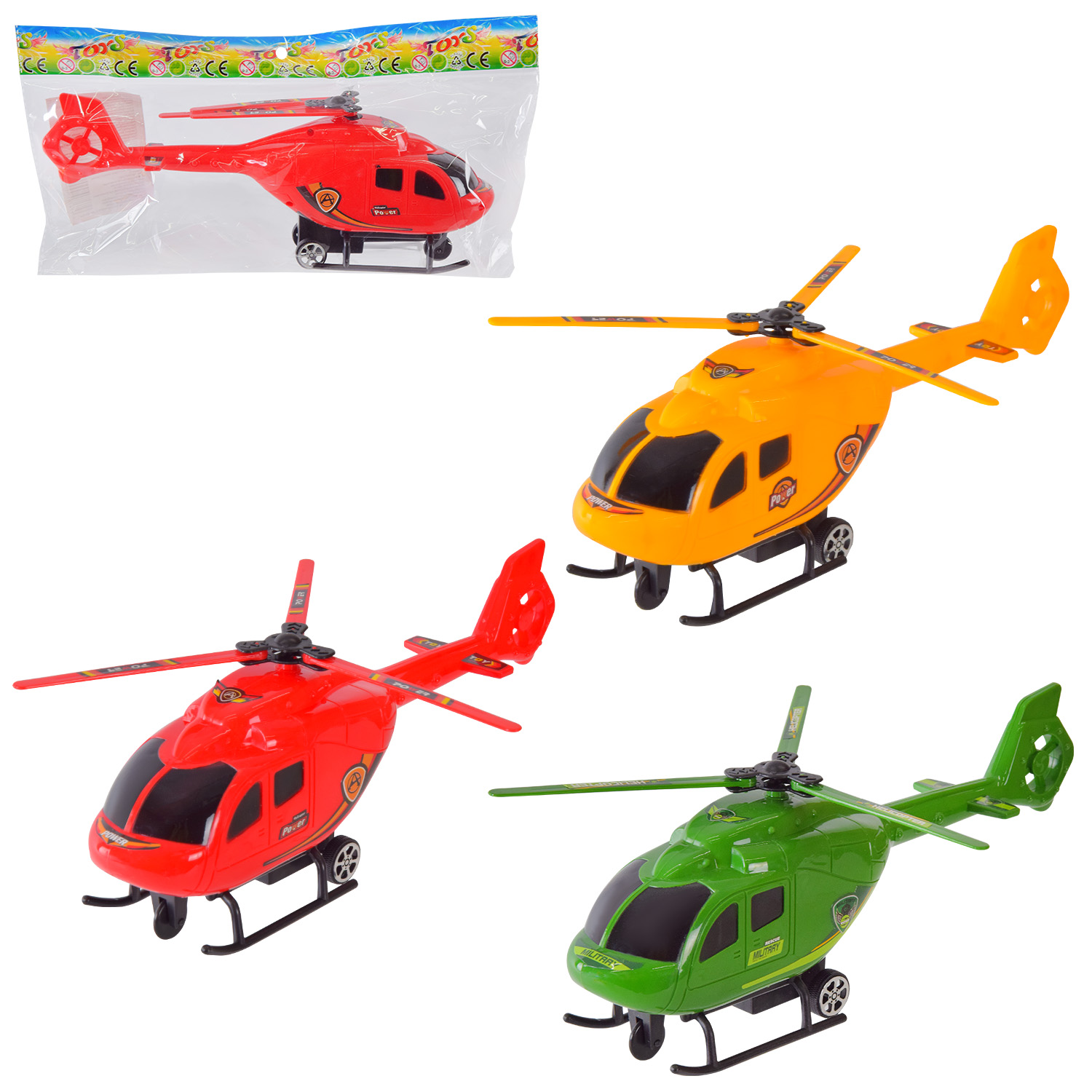 Вертоліт арт. 690-1/692-1/693-1 (168шт/2) 3 кольори, пакет 12*7*30см