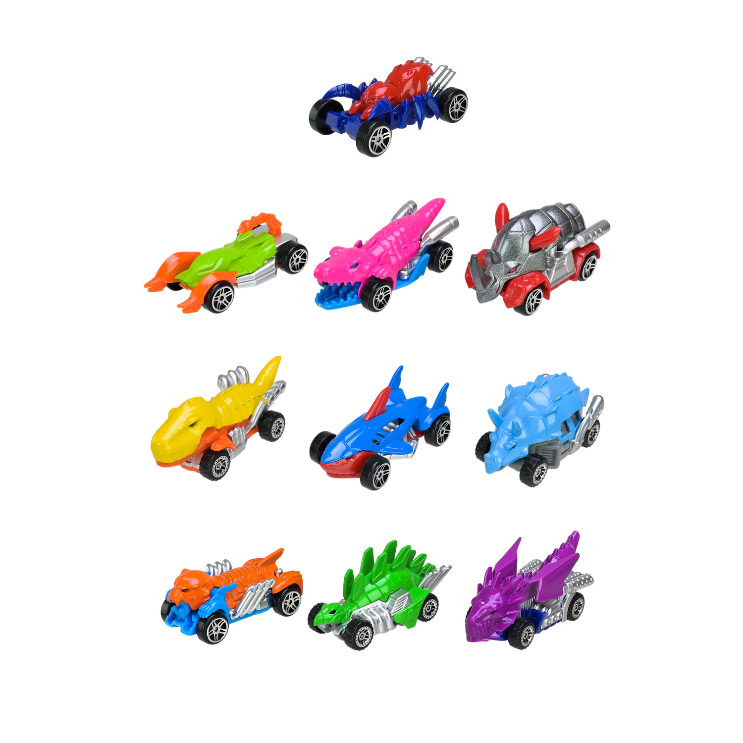 Набір машин арт. DS2322 (72шт/2) 10машинок, короб. 28*3,8*19см